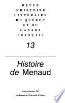 Revue d'histoire littéraire du Québec et du Canada français