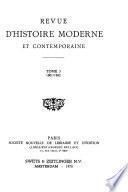 Revue d'histoire moderne et contemporaine