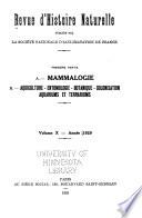 Revue d'histoire naturelle
