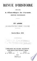 Revue d'histoire rédigée à l'État-major de l'armée