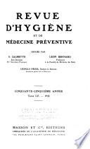 Revue d'hygiene et de medecine preventive
