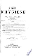 Revue d'hygiène et de police sanitaire