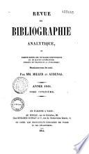 Revue de bibliographie analytique