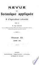 Revue de botanique appliquée & d'agriculture coloniale
