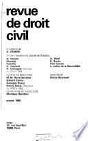 Revue de droit civil