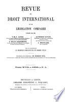 Revue de droit international et de législation comparée