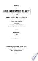 Revue de droit international privé et de droit pénal international