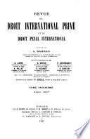 Revue de droit international privé et de droit pénal international