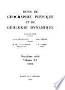 Revue de géographie physique et de géologie dynamique