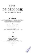 Revue de géologie pour les années ...