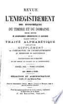 Revue de l'enregistrement et des impôts