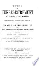 Revue de l'enregistrement et des impôts
