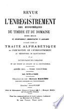Revue de l'enregistrement et des impôts