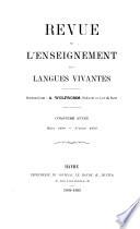 Revue de l'enseignement des langues vivantes