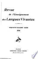 Revue de l'enseignement des langues vivantes