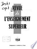 Revue de l'enseignement supérieur