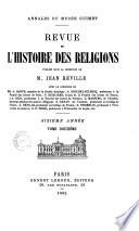 Revue de l'histoire des religions