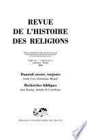 Revue de l'histoire des religions