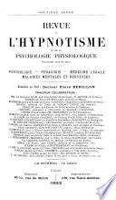 Revue de l'hypnotisme et de la psychologie physiologique
