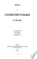 Revue de l'instruction publique en Belgique