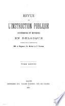 Revue de l'Instruction Publique en Belgique