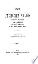 Revue de l'instruction publique en Belgique