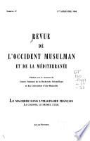 Revue de L'Occident Musulman Et de la Méditerranée