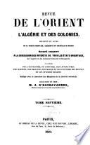 Revue de l'Orient, de l'Algërie et des colonies
