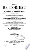 Revue de l'Orient et de L'Algérie