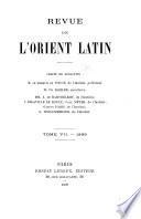 Revue de l'orient Latin