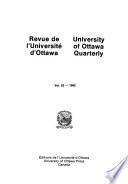 Revue de L'Université D'Ottawa