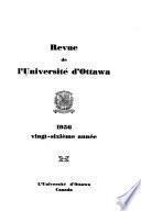 Revue de L'Université D'Ottawa