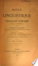Revue de linguistique et de philologie comparée