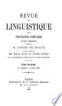 Revue de linguistique et de philologie comparée