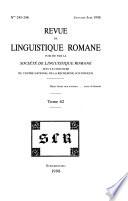 Revue de linguistique romane