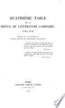Revue de littérature comparée