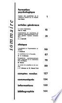 Revue de médecine psychosomatique et de psychologie médicale