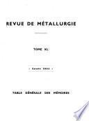 Revue de métallurgie