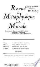 Revue de métaphysique et de morale