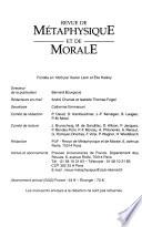 Revue de métaphysique et de morale