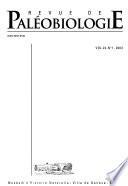 Revue de Paléobiologie