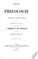 Revue de philologie, de littérature et d'histoire anciennes