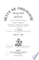 Revue de philologie française et de littérature