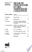 Revue de psychologie et des sciences de l'education