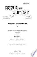 Revue de Qumrân