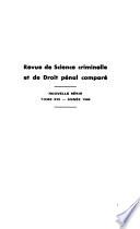 Revue de science criminelle et de droit pénal comparé