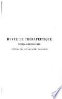 Revue de thérapeutique médico-chirurgicale