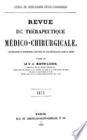 Revue de thérapeutique medico-chirurgicale
