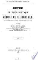 Revue de thérapeutique medico-chirurgicale