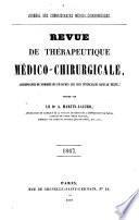 Revue de thérapeutique medico-chirurgicale